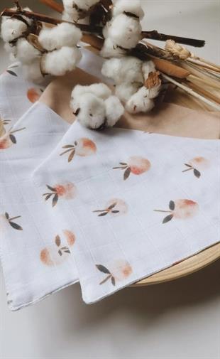 Small Sweety-2 Kat Organik Müslin Salya Önlüğü 20x35