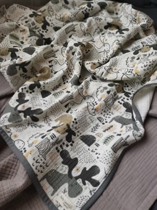 Smart Deer - 4 KAT Organik Müslin Bataniye 90X120