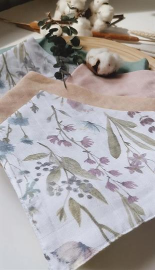 Spring-2 Kat Organik Müslin Salya Önlüğü 20x35