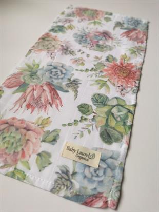 Succulent-Organik Müslin Omuz Salya Bezi 50x25