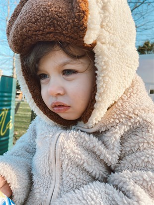Teddy Avcı Şapka Kahve Krem-2-8 Yaş