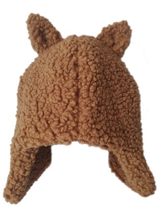 Teddy Kulaklı Kahve Şapka-0-5 Yaş