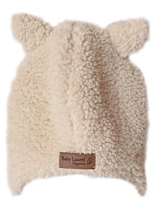 Teddy Kulaklı Krem Şapka-0-5 Yaş