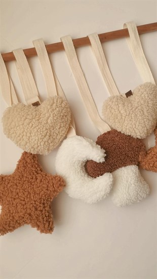 Teddy Mantar Oyuncak-Kahve - Beyaz