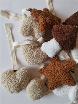 Teddy Mantar Oyuncak-Kahve - Beyaz