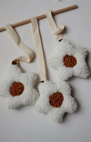 Teddy Papatya Oyuncak-Kahve-Beyaz