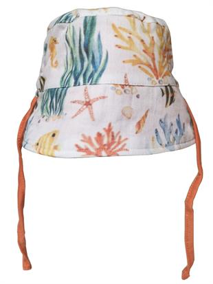 Under The Sea-Müslin Bucket Çift Taraflı Şapka