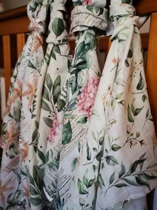 Vintage Hydrengea - Organik Müslin Örtü 100X100