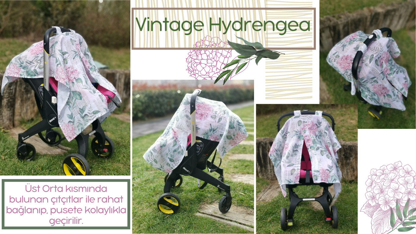 Vintage Hydrengea Puset Örtüsü