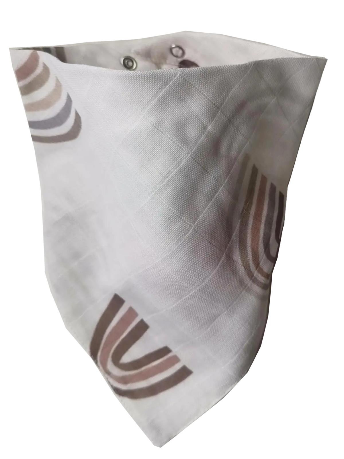 Chocolate Rainbow-2 Kat Organik Müslin Salya Önlüğü 20x35