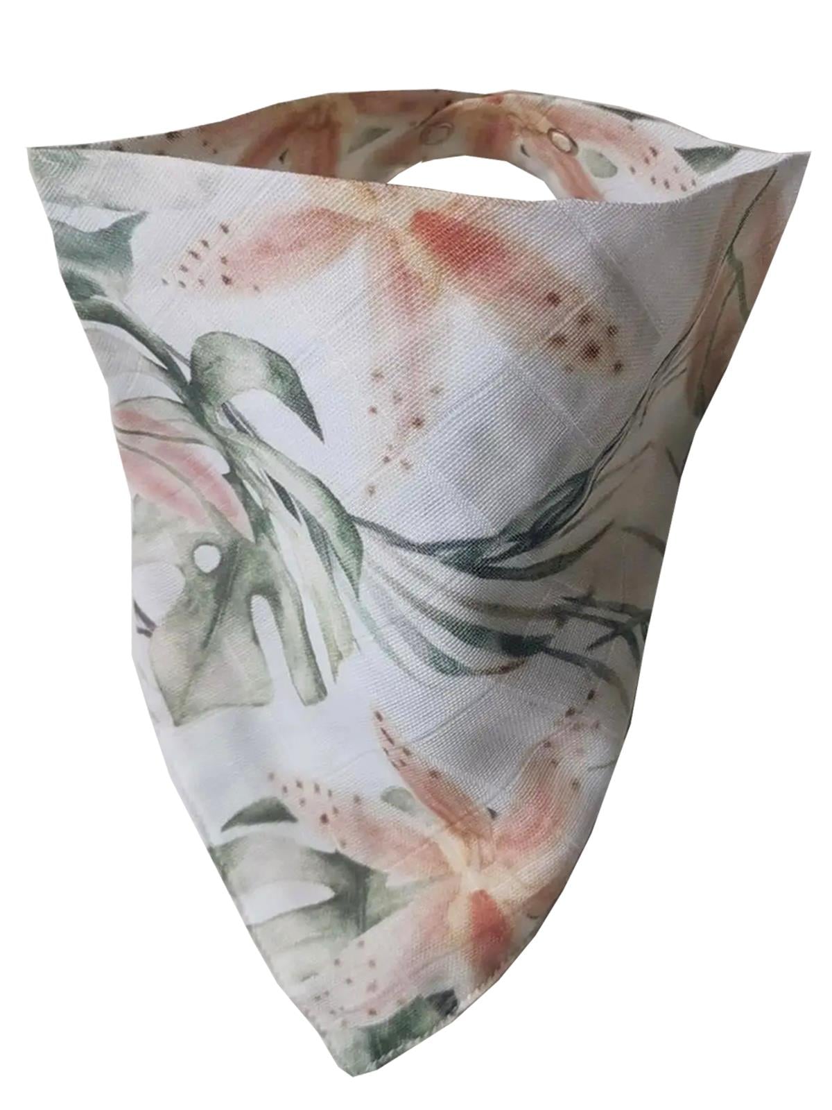 Pink Lilies-2 Kat Organik Müslin Salya Önlüğü 20x35