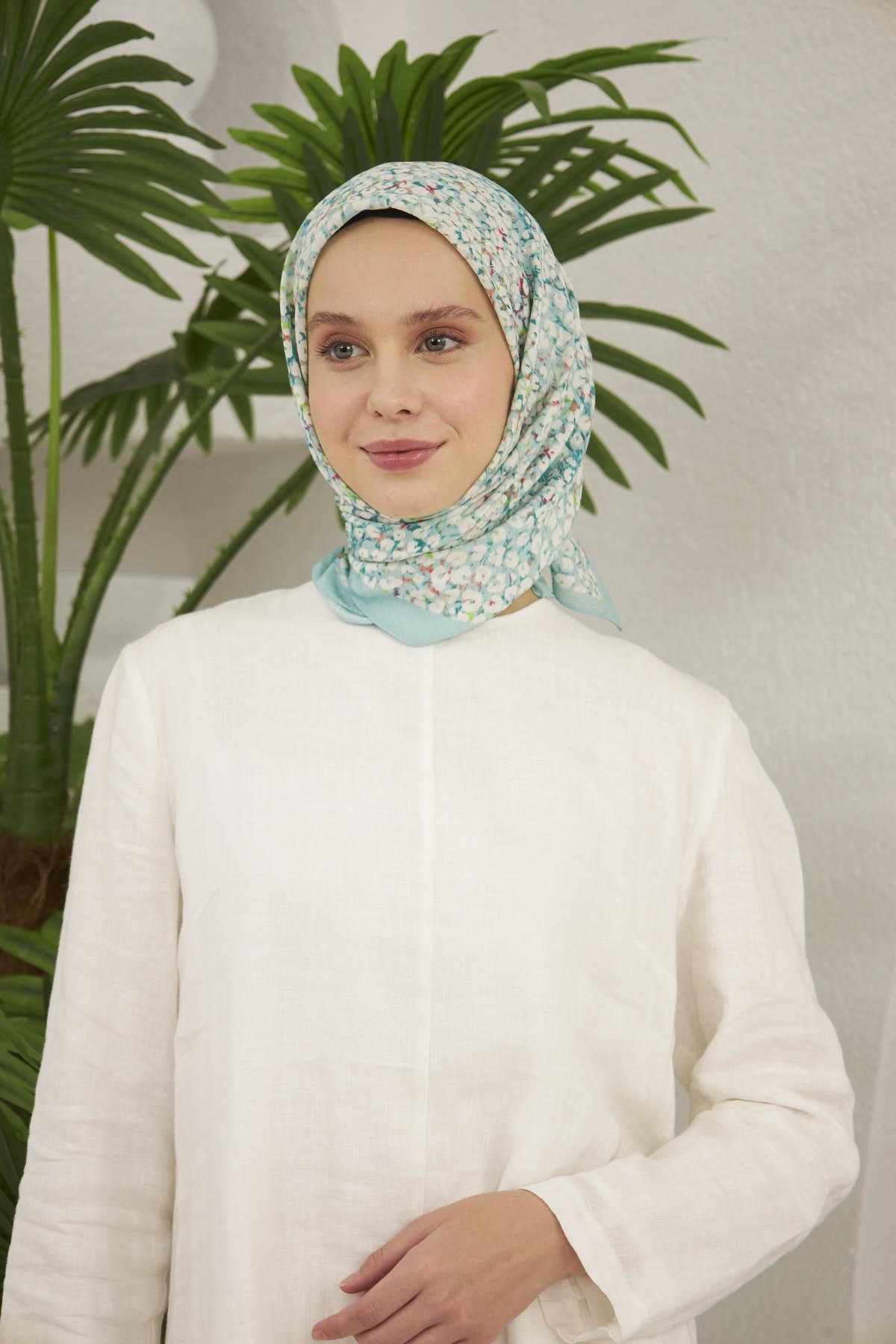 Şalland Baroq Desen Eşarp Mint YeşiliSALLANDBAROQEŞARP1000Şalland