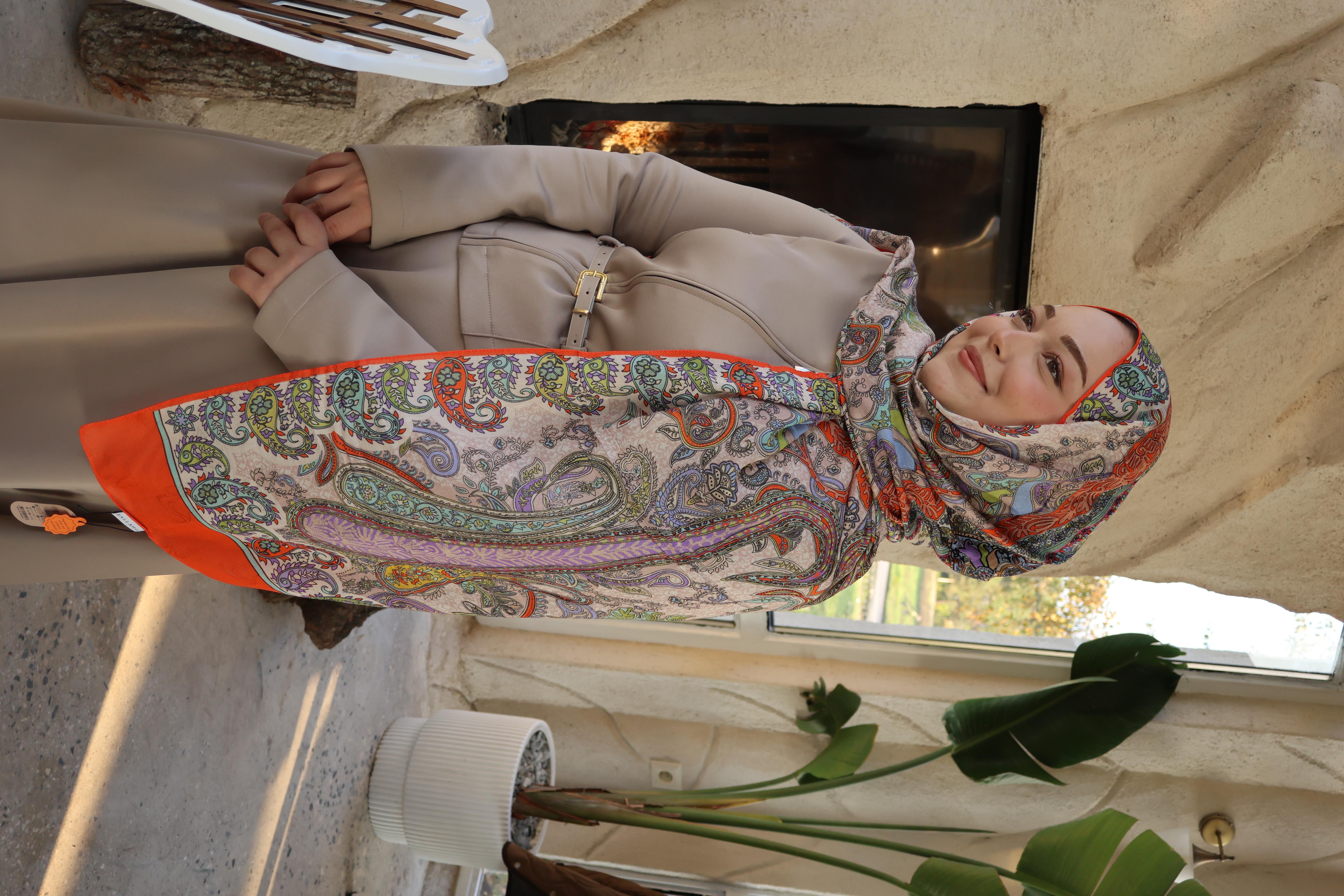 Salland İpek Kaşmir Etnik Desen Şal SALLANDIPEKKSMRSAL4008ŞALLAND