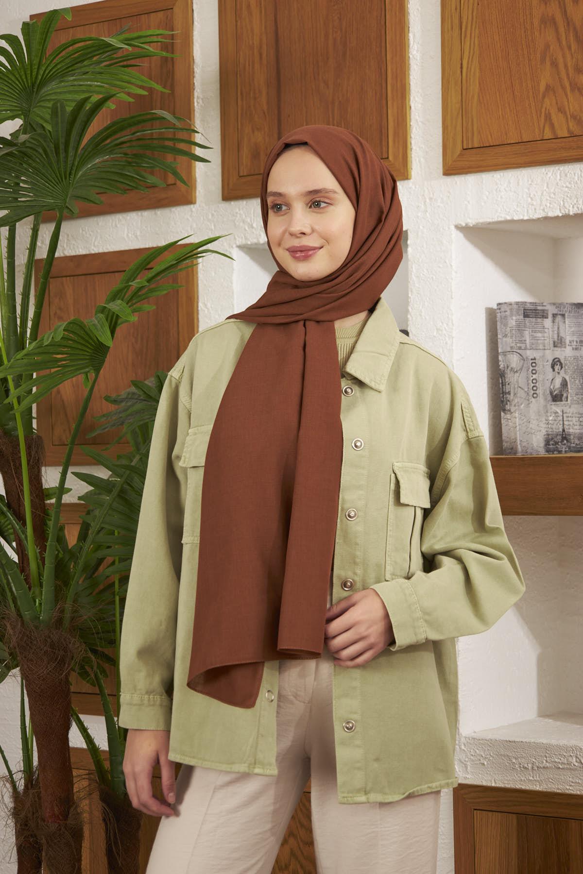 Şalland Pamuklu Şal Acı Kahvepamuk0041Şalland