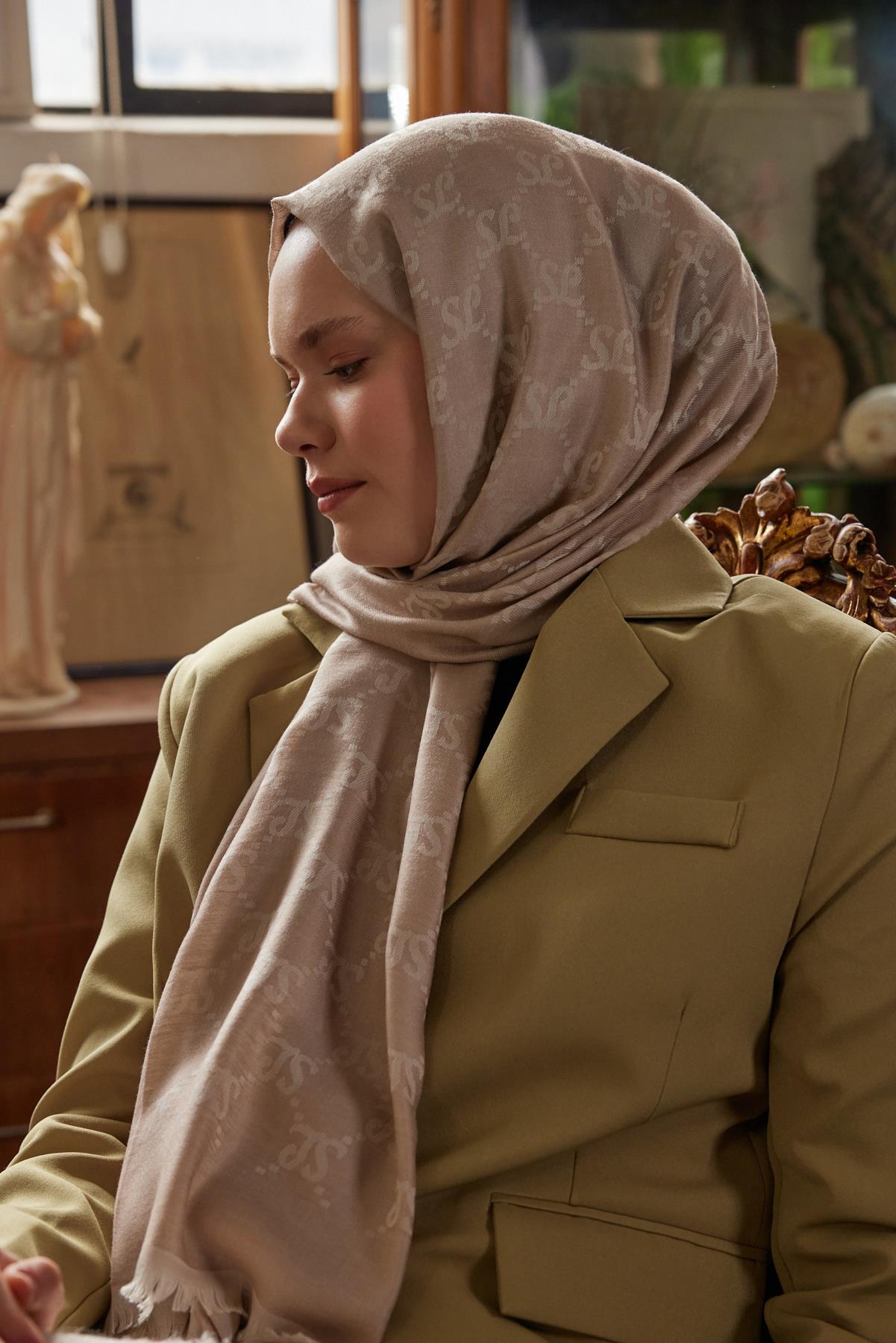 Şalland Yün Kaşmir Şal BejYUNKASMIRSAL1000Şalland