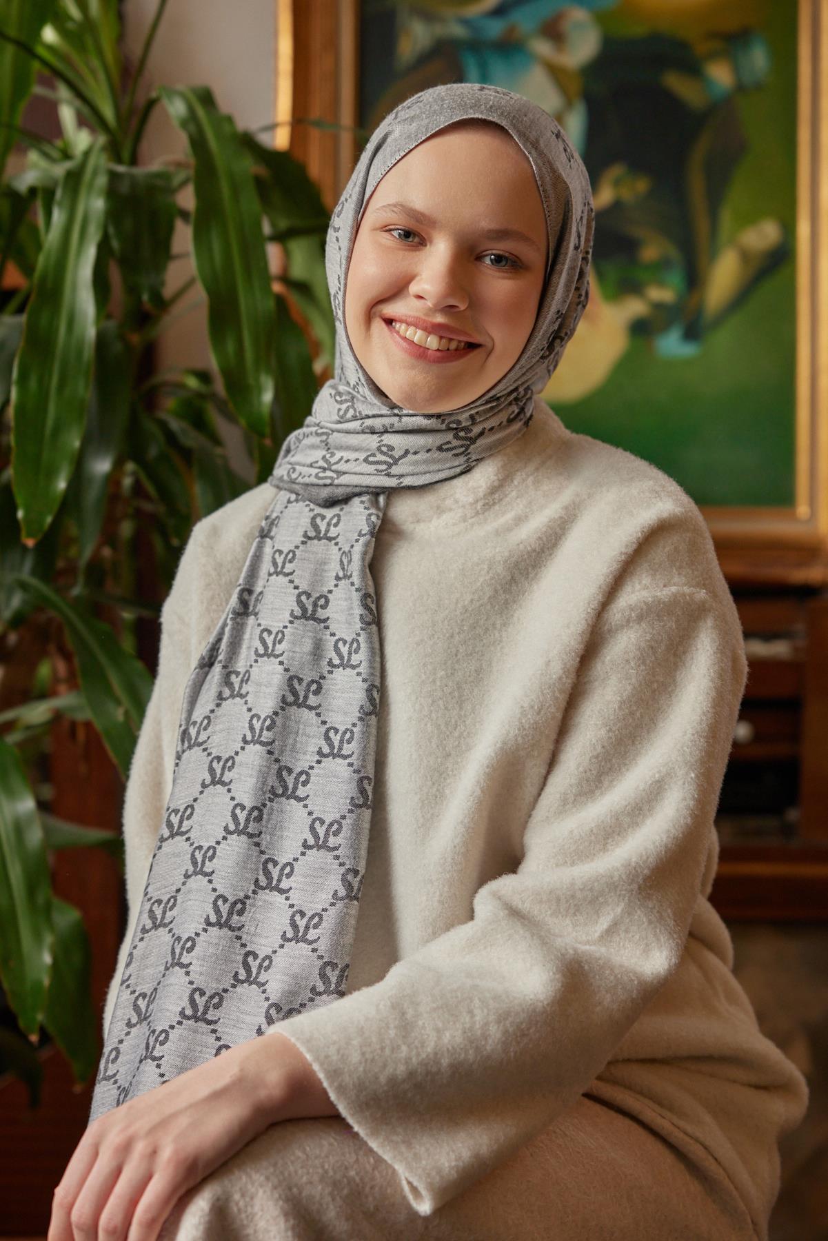 Şalland Yün Kaşmir Şal Koyu GriYUNKASMIRSAL1000Şalland