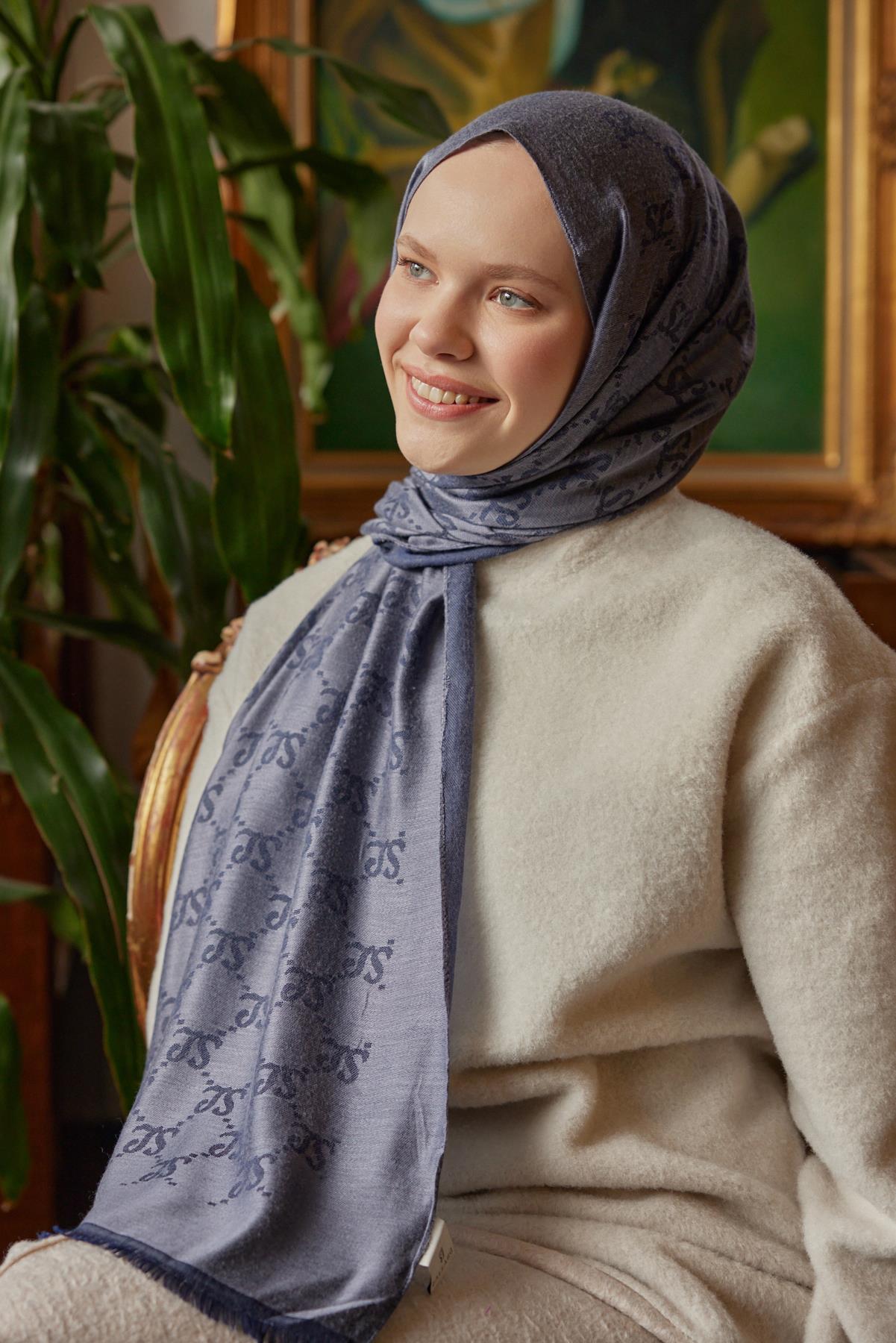 Şalland Yün Kaşmir Şal LacivertYUNKASMIRSAL1000Şalland