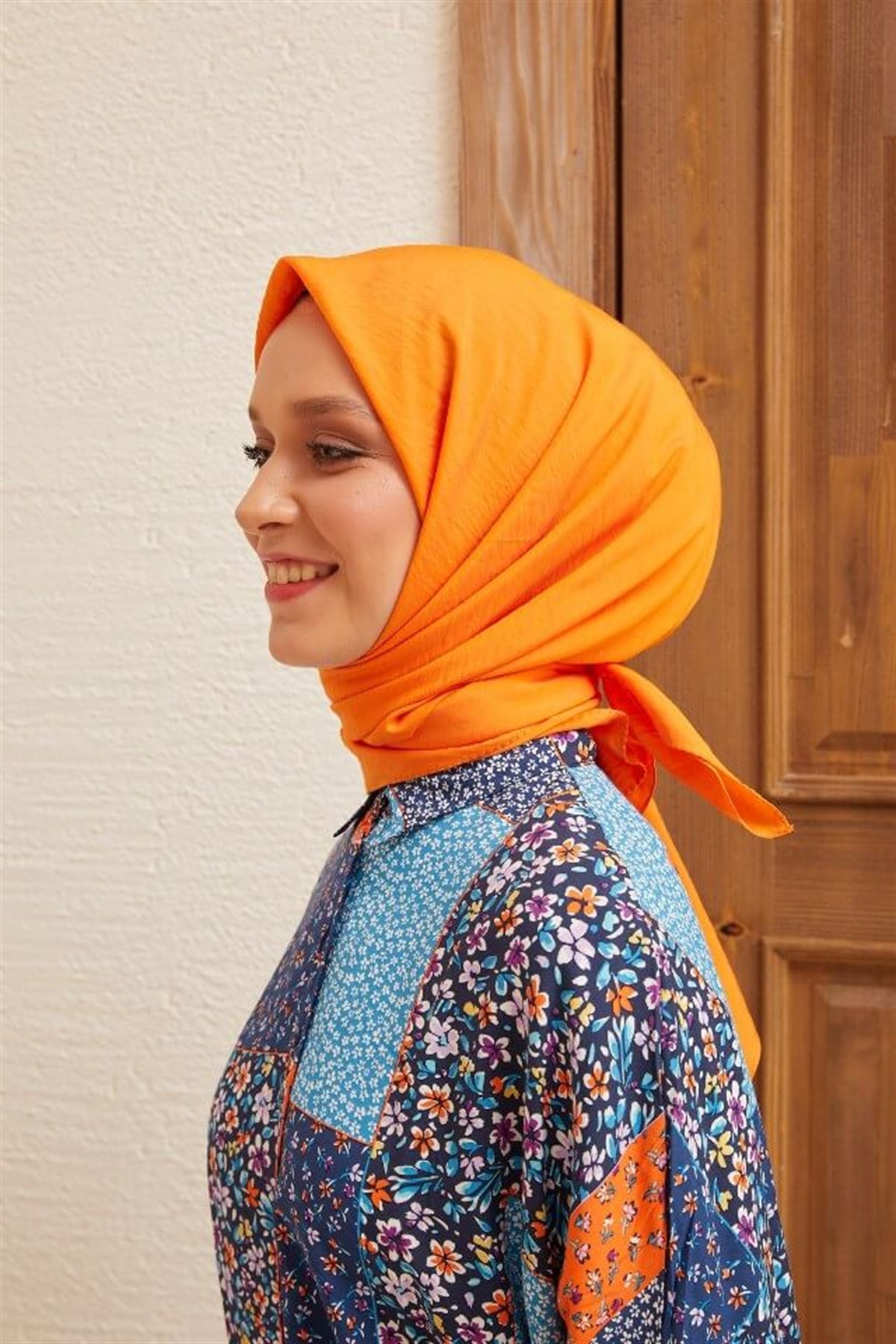 Düz İpek Viskon Eşarp Serisi OrangeDüzİpek034Şalland