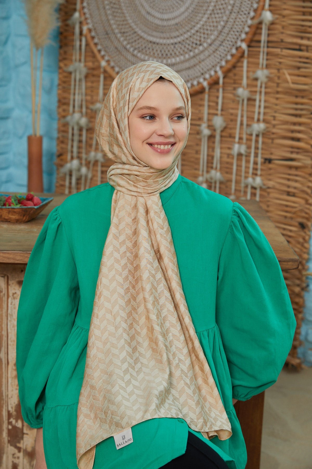 Freya Şal Serisi Bal RengiFreya21Şalland