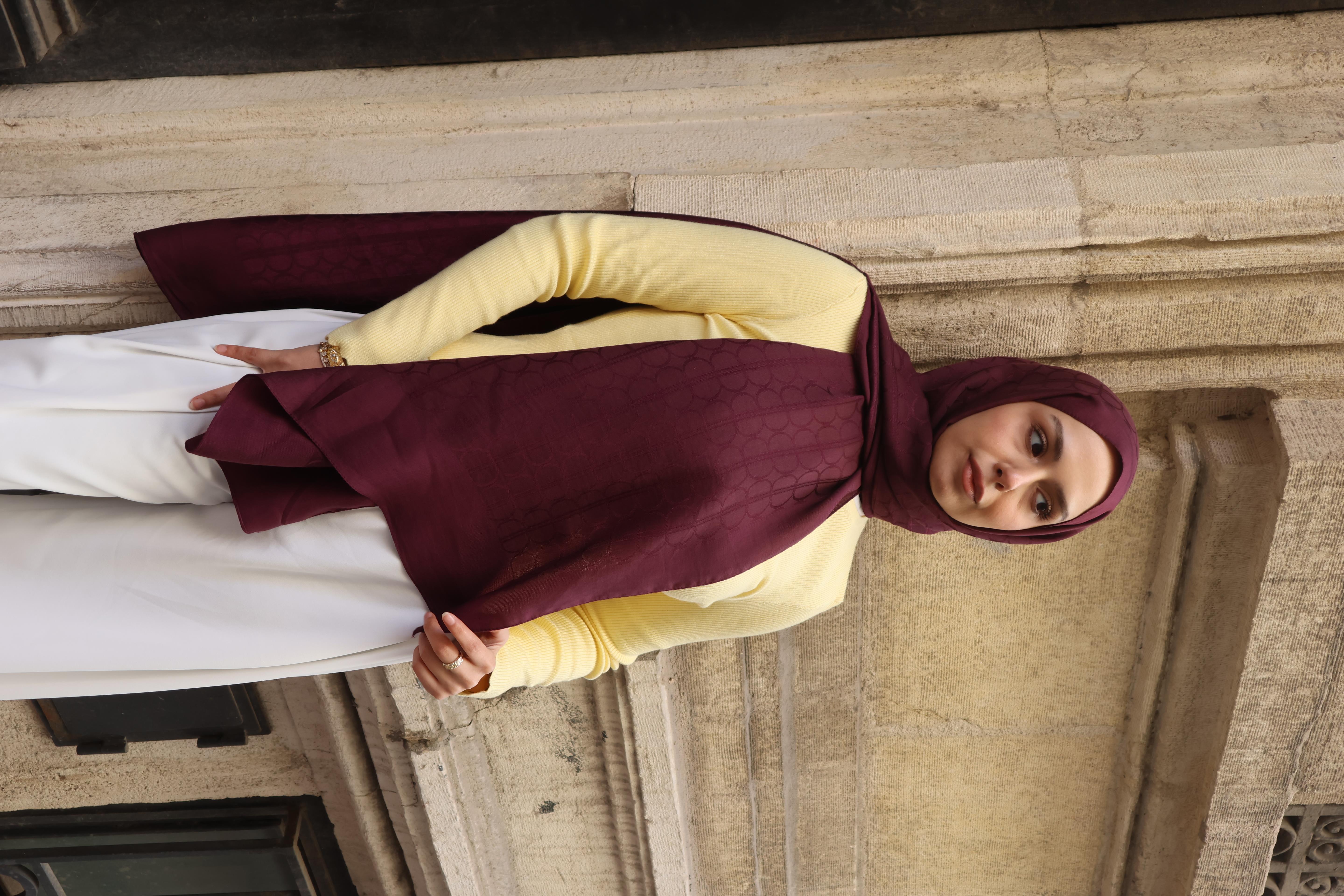 Na'i Pure D Desen Şal BordoNAIPUREDDSNSAL1000Şalland