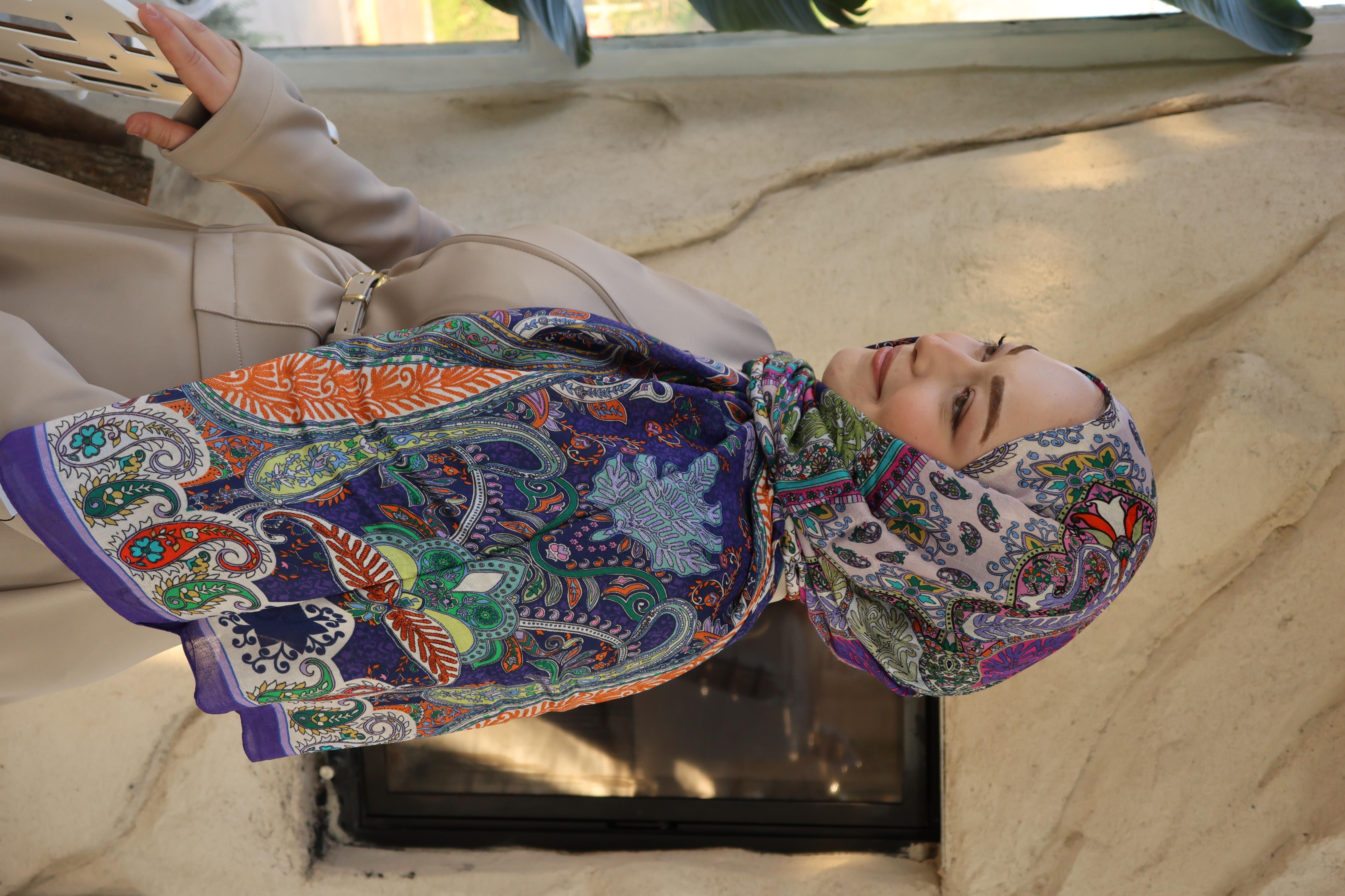 Salland İpek Kaşmir Etnik Desen Şal SALLANDIPEKKSMRSAL4016ŞALLAND