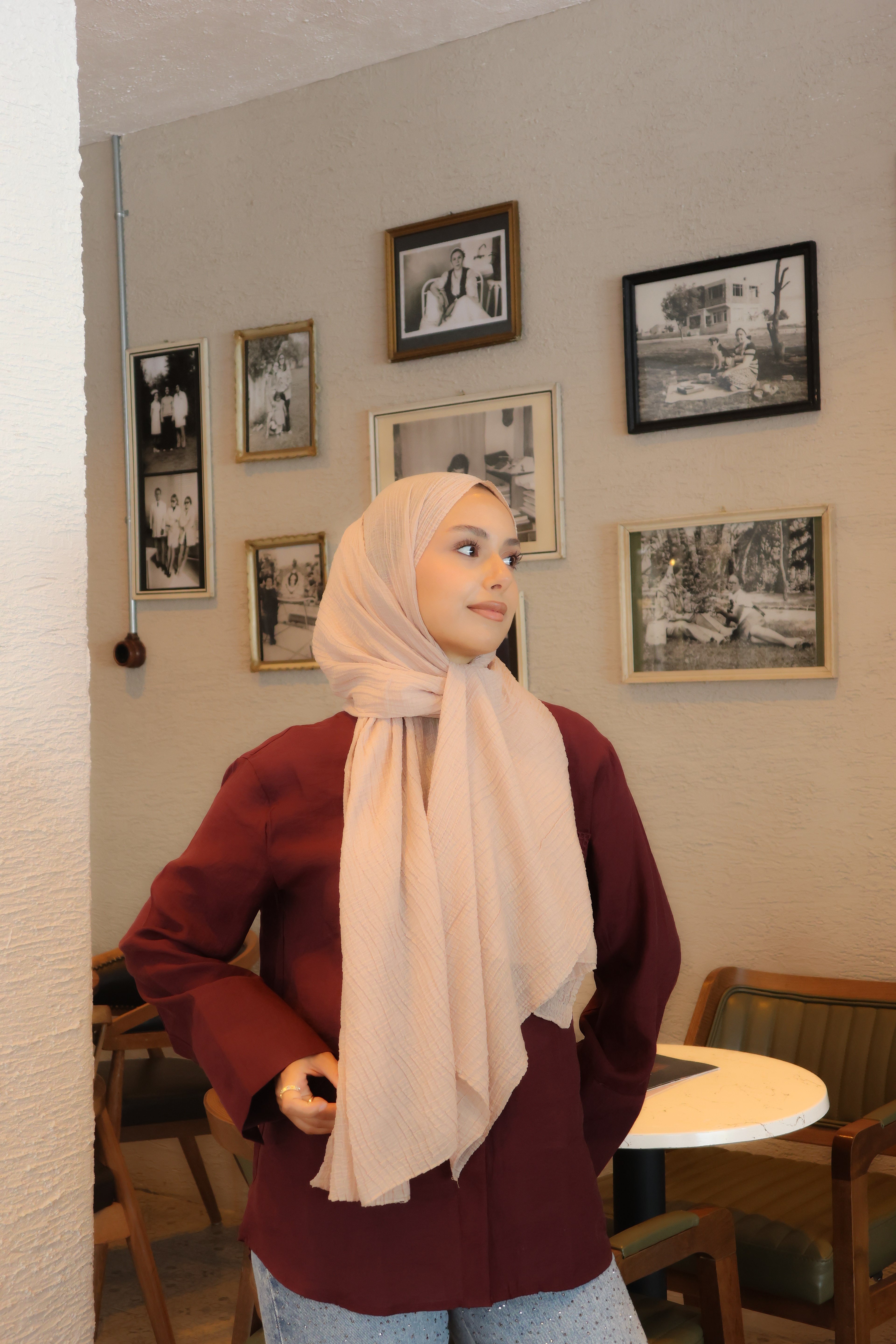 Şalland Müslin Şal Pudra PembeMUSLINSAL1000Şalland