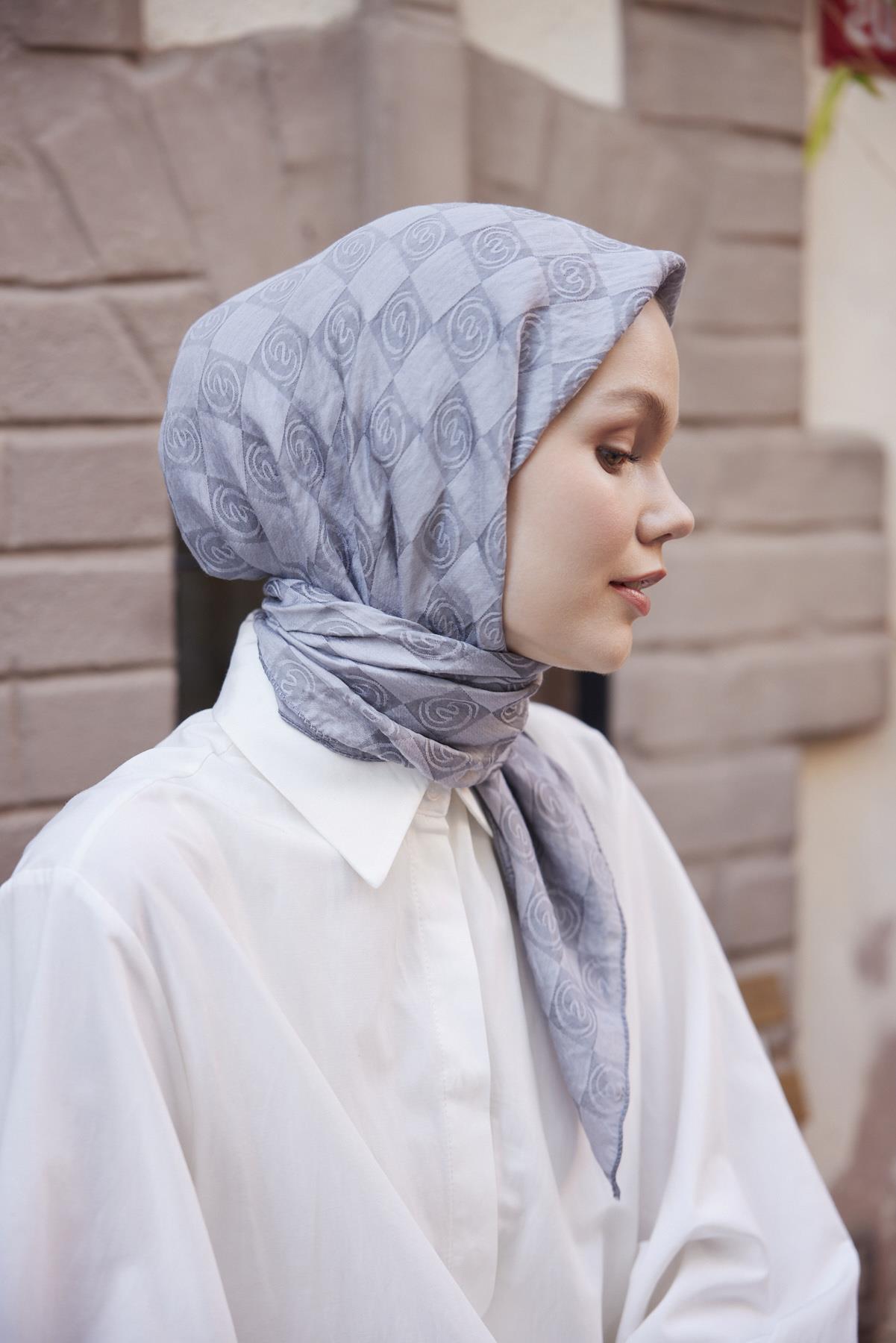 Şalland Viskon Jakar Eşarp GriŞLLNDVISKONJAKARESARPŞalland