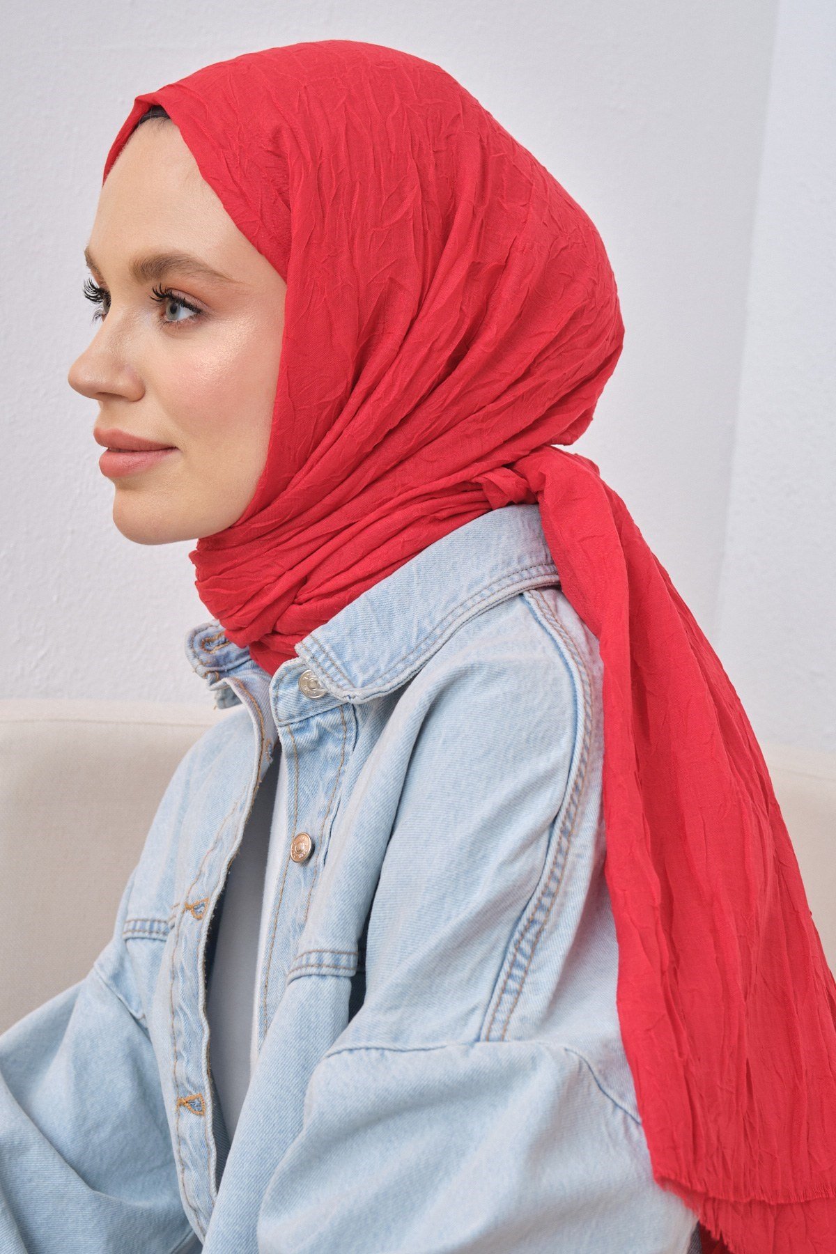 Viskon Kraş Şal Kırmızıvskkra0016Şalland