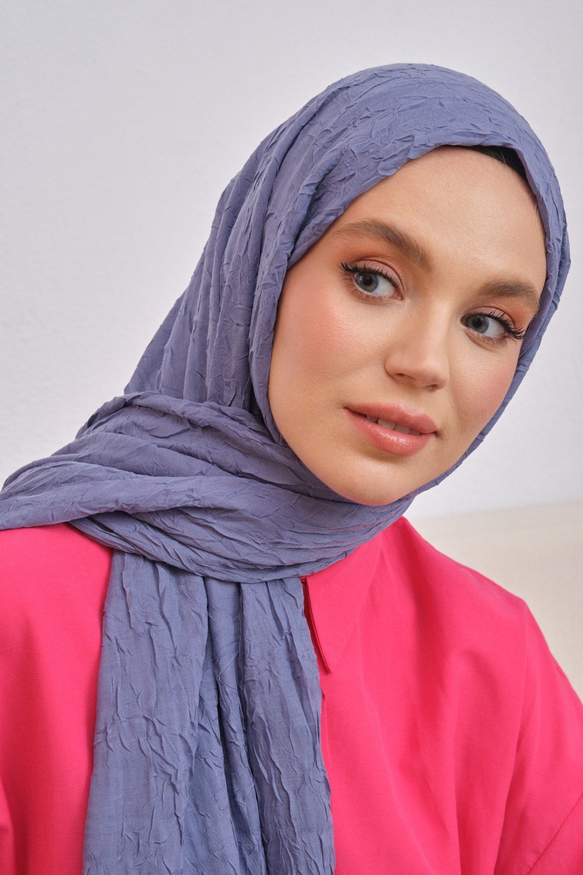 Viskon Kraş Şal Kot Mavivskkra0004Şalland