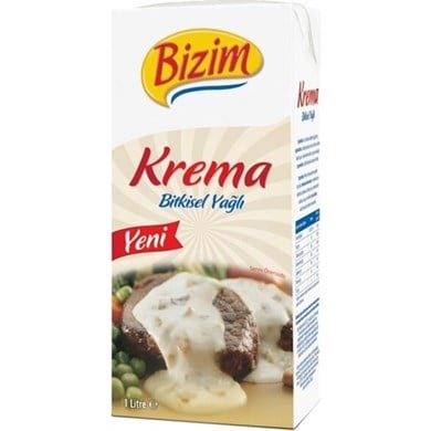 Bizim Bitkisel % 20 Yağlı Sıvı Krema 1 L