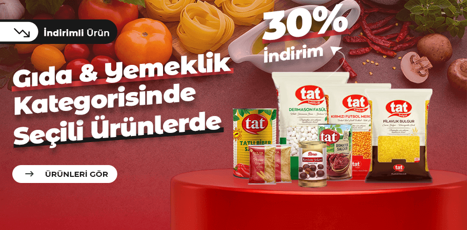 Gıda & Yemeklikte Seçili Ürünlere %30 İndirim