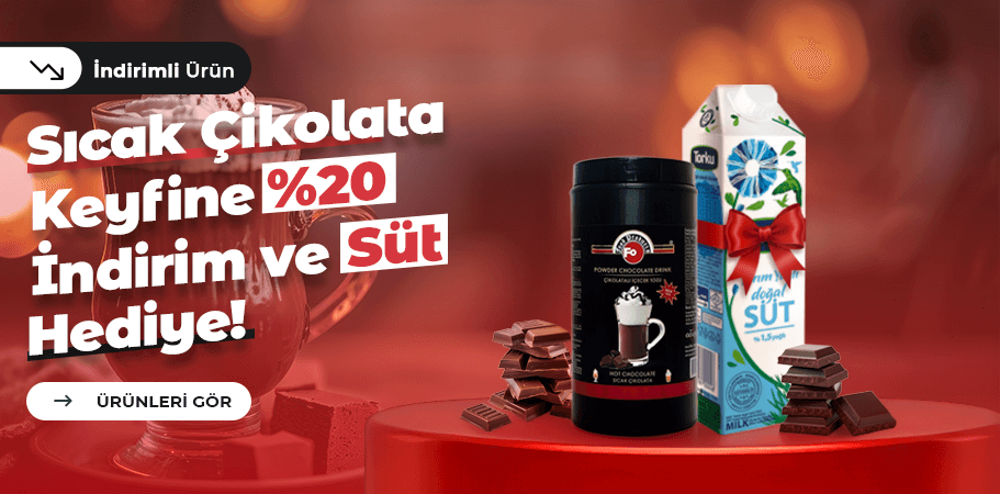 Sıcak Çikolata Keyfine %20 İndirim ve Süt Hediye!