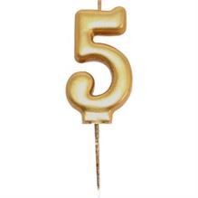 Gold Mum Rakamlı No:5 | Yazılı ve dekoratif mum çeşitleri! Parti