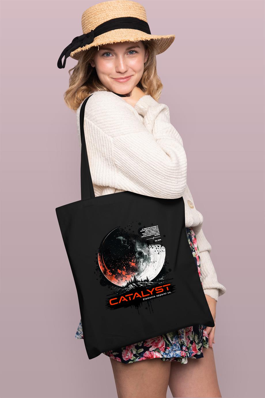 BRZ Collection Catalyst Baskılı Tote Bag Gabardin Çanta