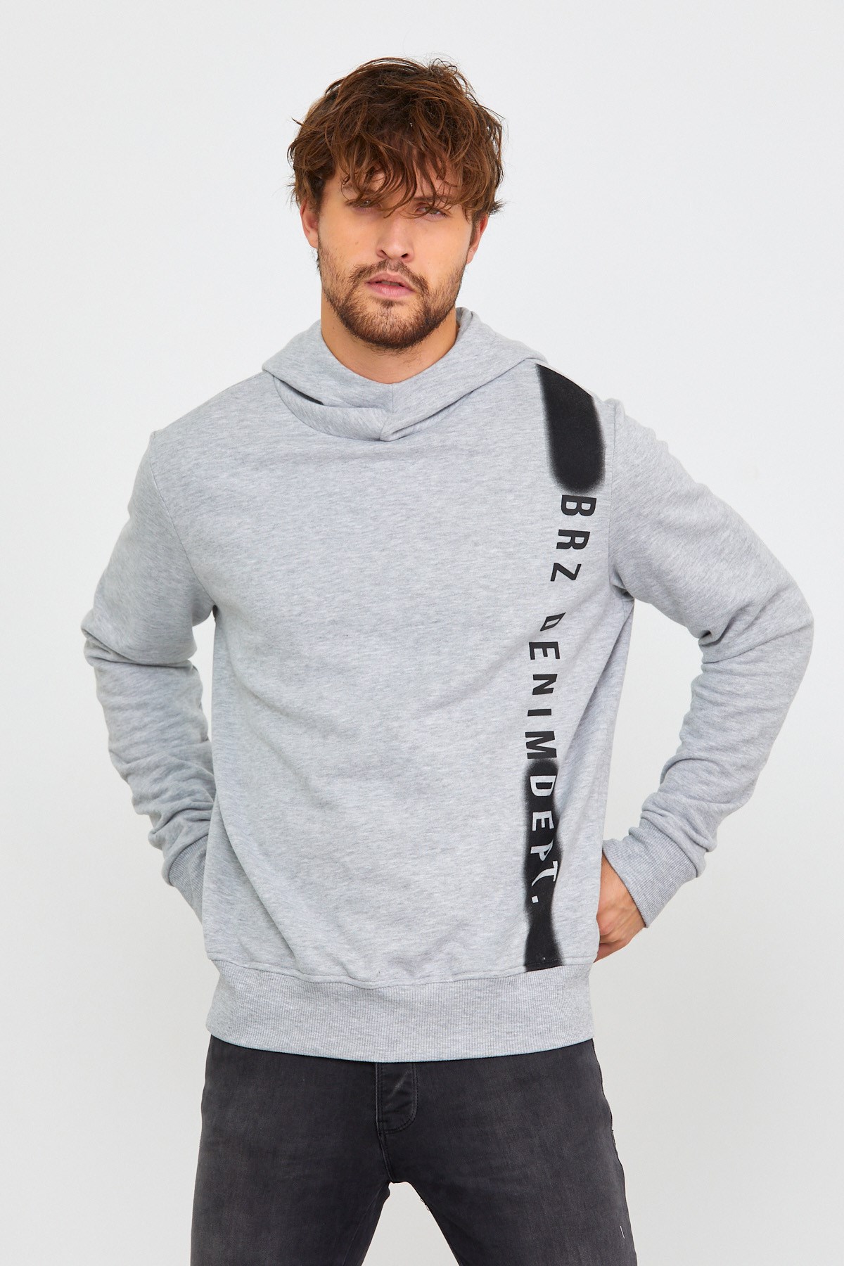 BRZ Collection Erkek Kapüşonlu Sweatshirt