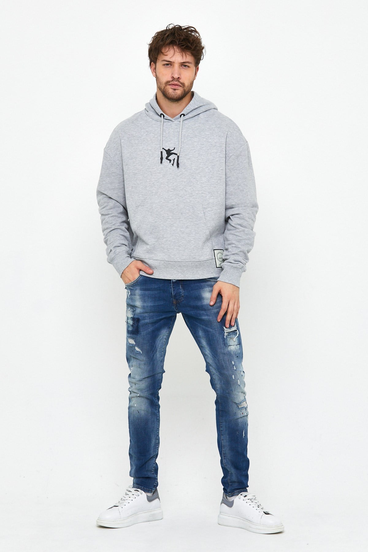 BRZ Collection Erkek Kapüşonlu Sweatshirt (Hoodie)