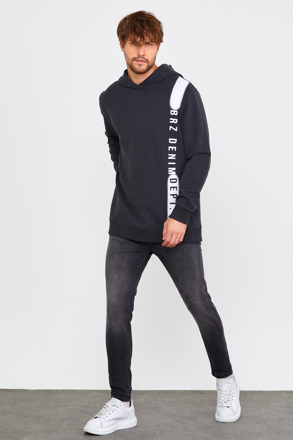 BRZ Collection Erkek Kapüşonlu Sweatshirt (Hoodie)
