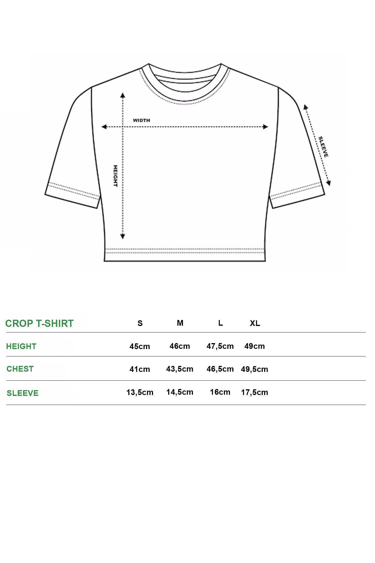 BRZ Collection Kadın Cherries Crop T-shirt Siyah