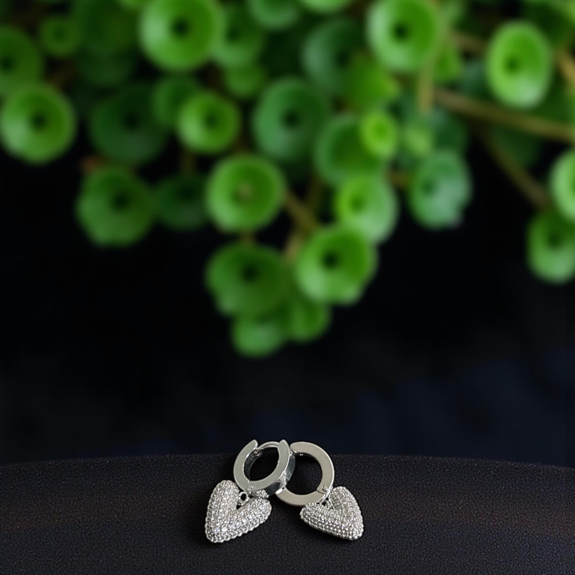 BRZ Collection Kadın Silver Paslanmaz Çelik Kalp Küpe | Minimalist & Zarif Tasarım