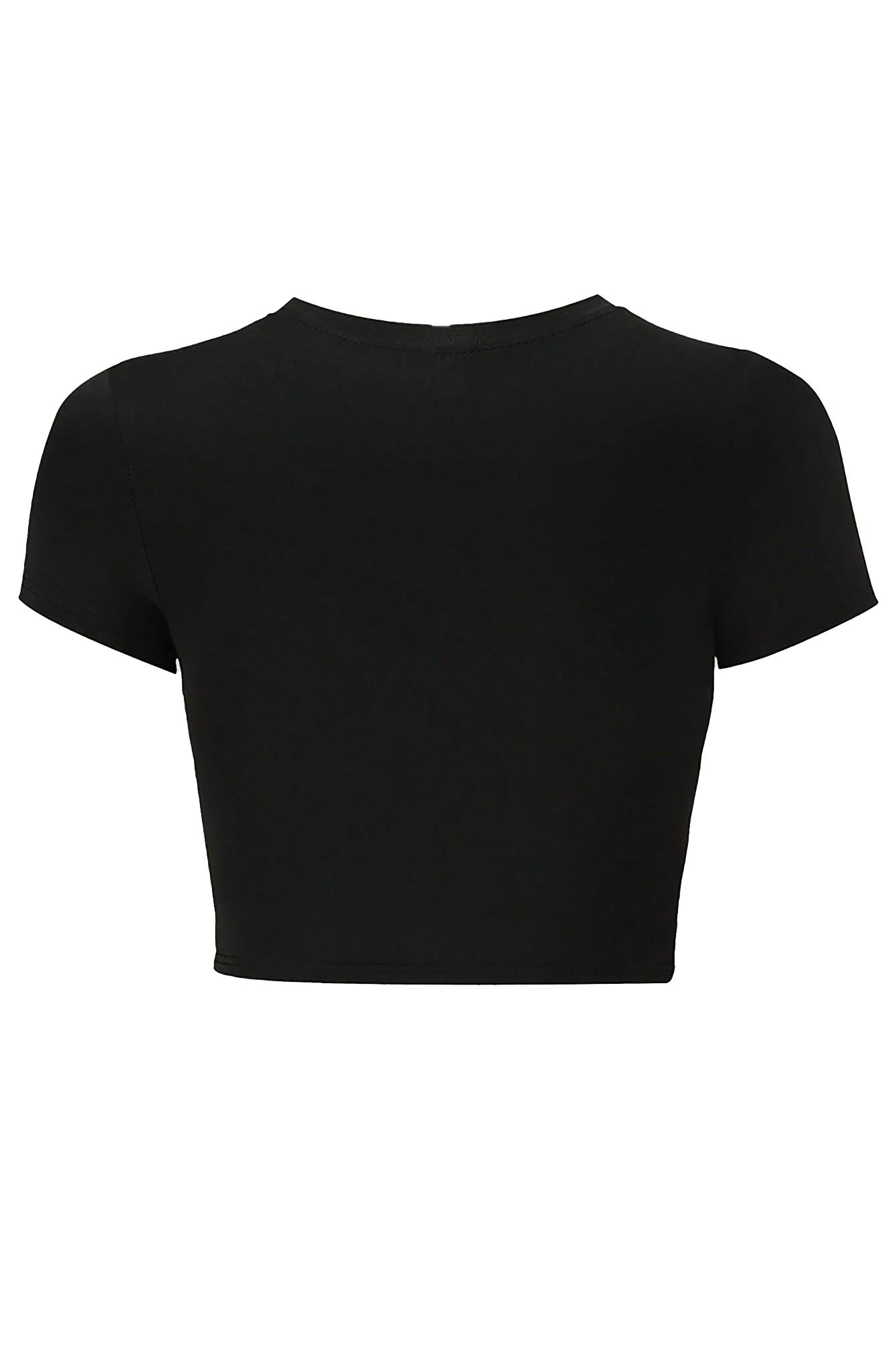 BRZ Collection Timeless Art Crop T-shirt Siyah