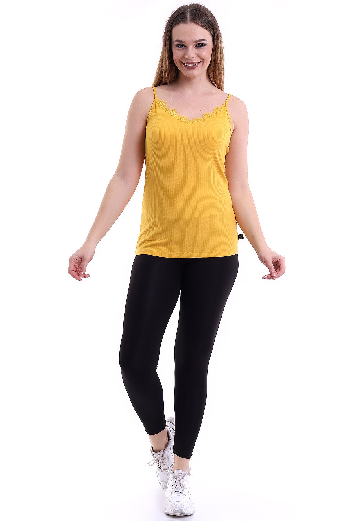 BRZ Collection Kadın Viskon Dantelli Kaşkorse Atlet