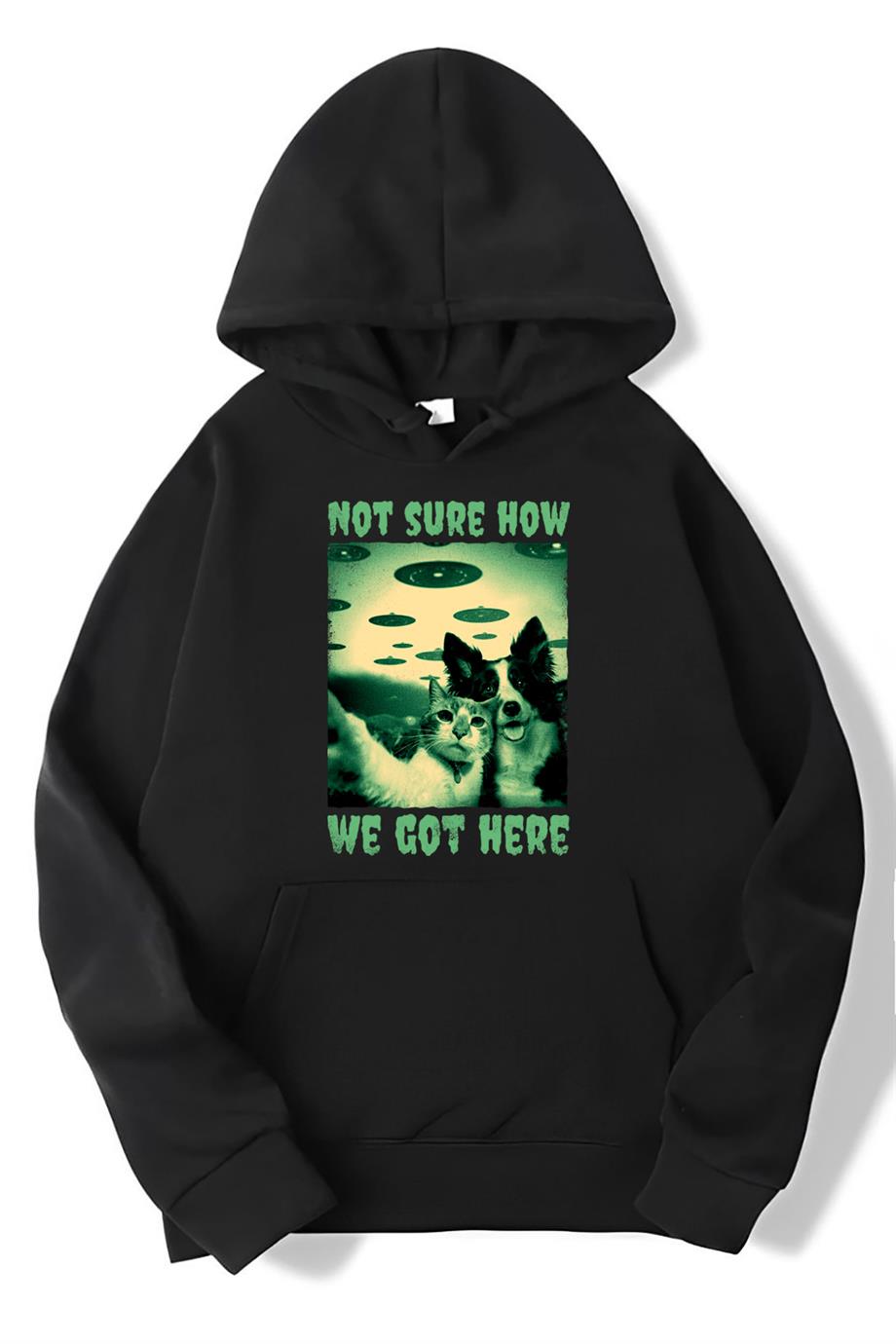BRZ Collection Oversize Unisex Cat and Dog Selfie Hoodie