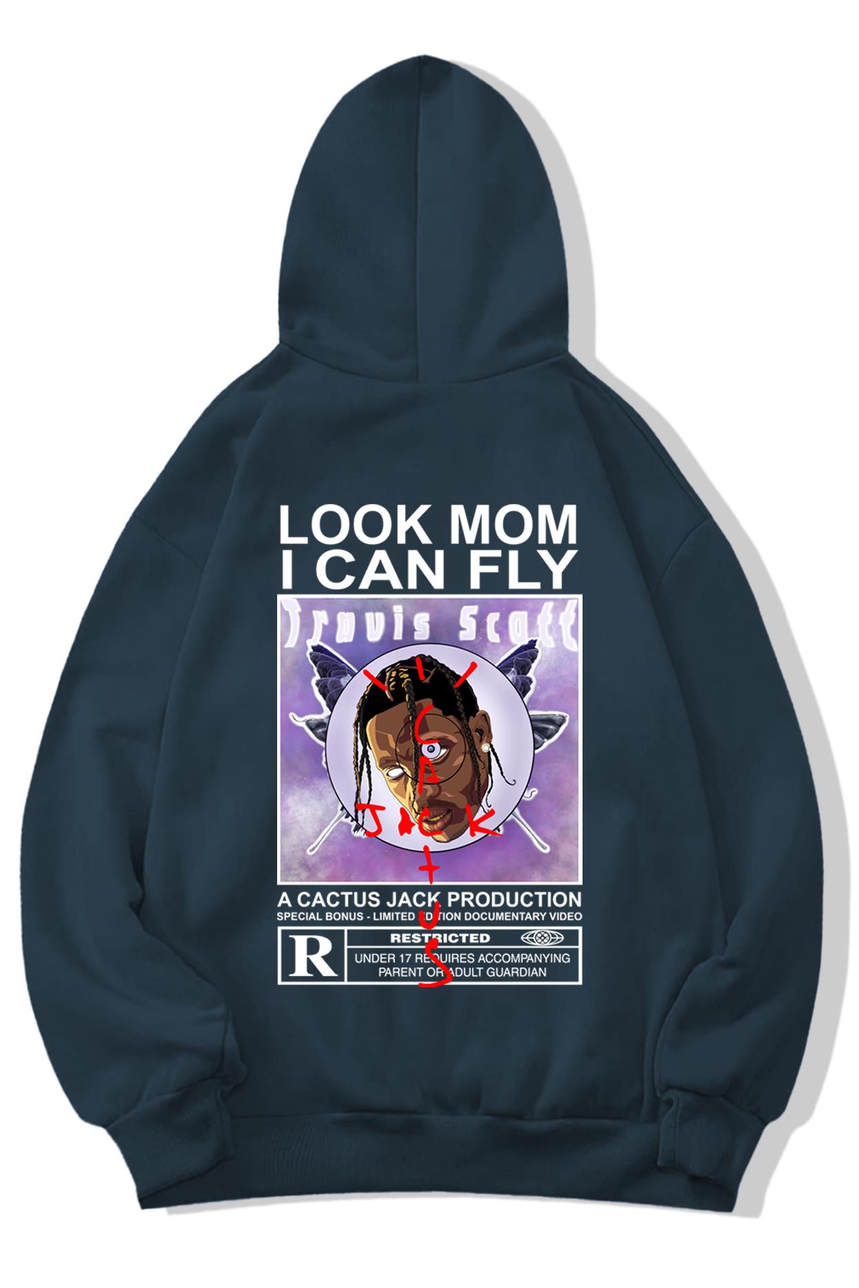 BRZ Collection  Oversize Look Mom I Can Fly Cactus Jack Hoodie