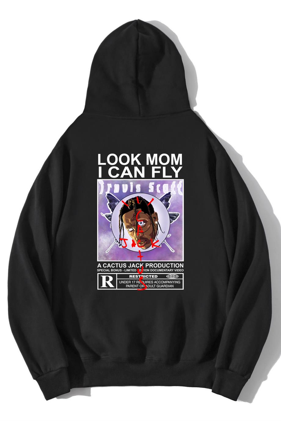 BRZ Collection  Oversize Look Mom I Can Fly Cactus Jack Hoodie