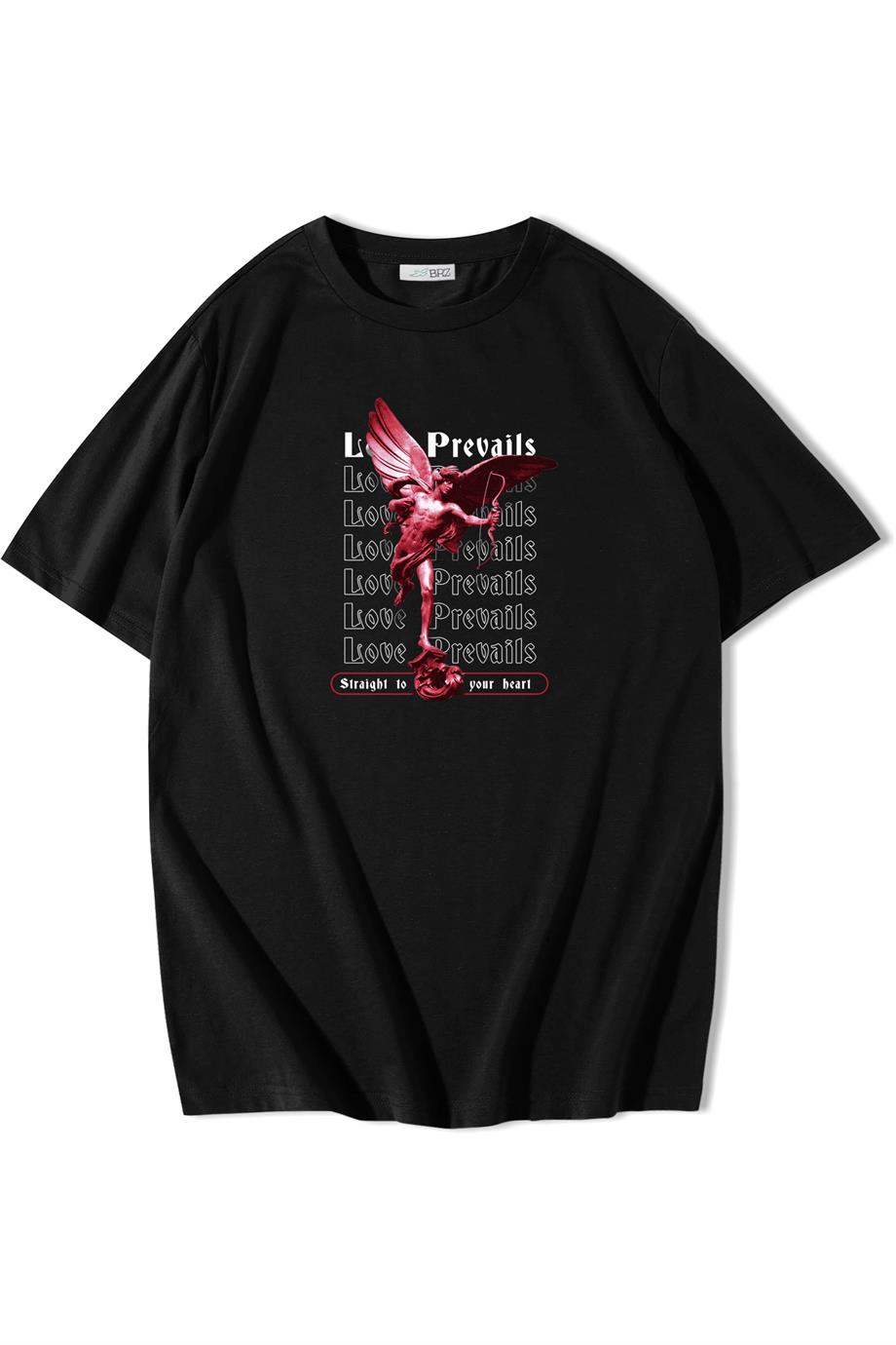 BRZ Collection Oversize Love Prevails Aşk Galip Gelir T-shirt