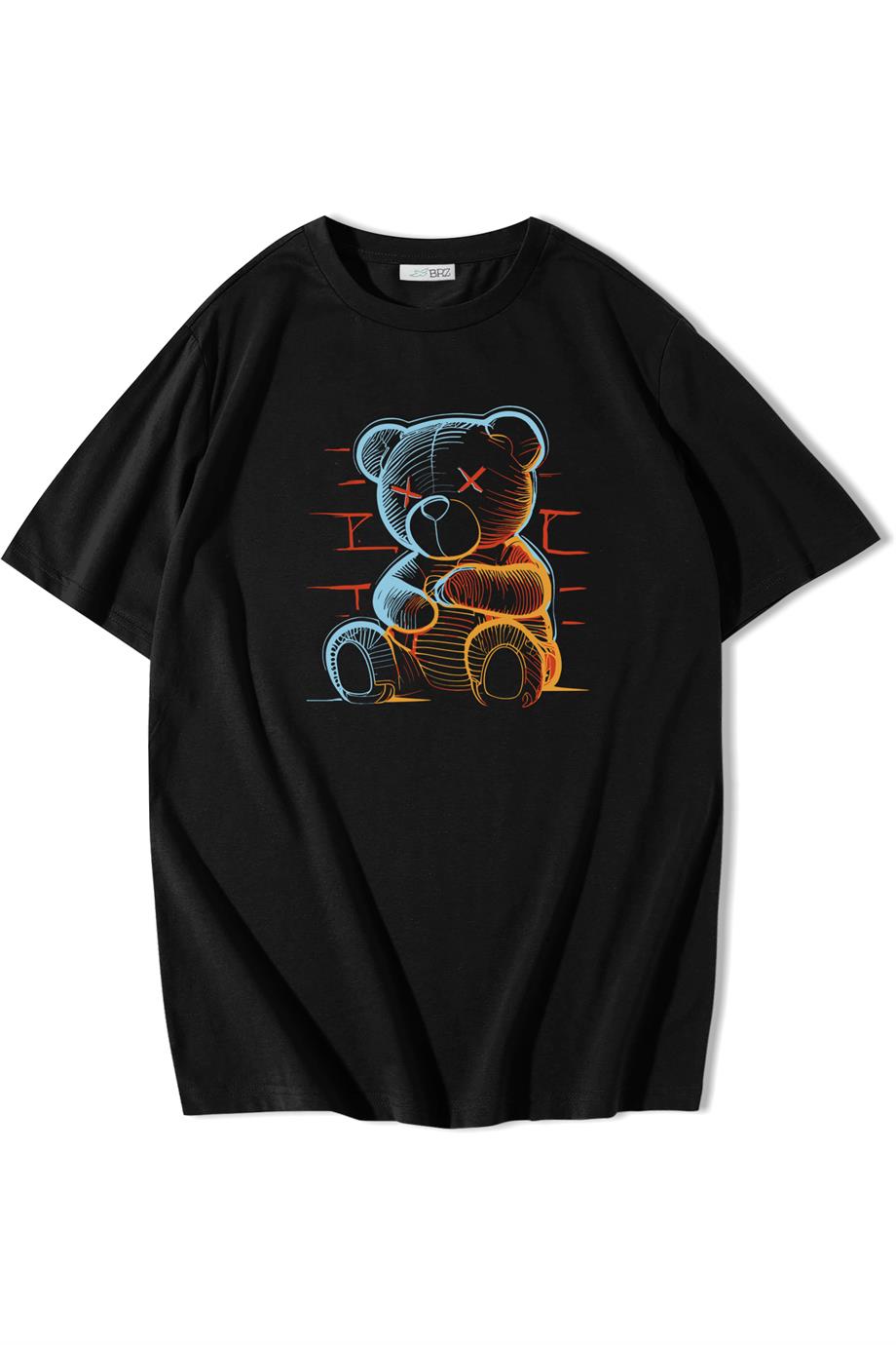 BRZ Collection Oversize Neon Teddy Bear T-shirt
