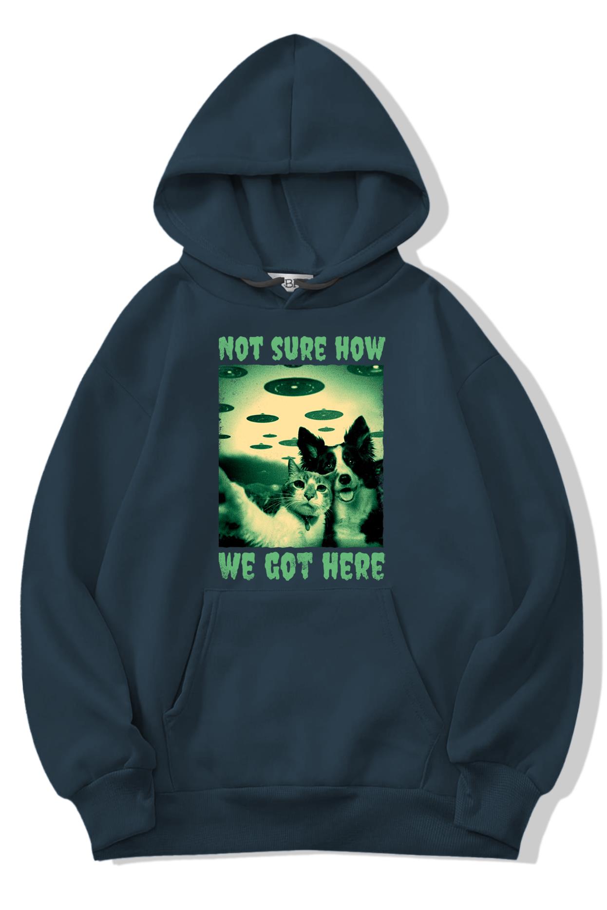 BRZ Collection Oversize Unisex Cat and Dog Selfie Hoodie