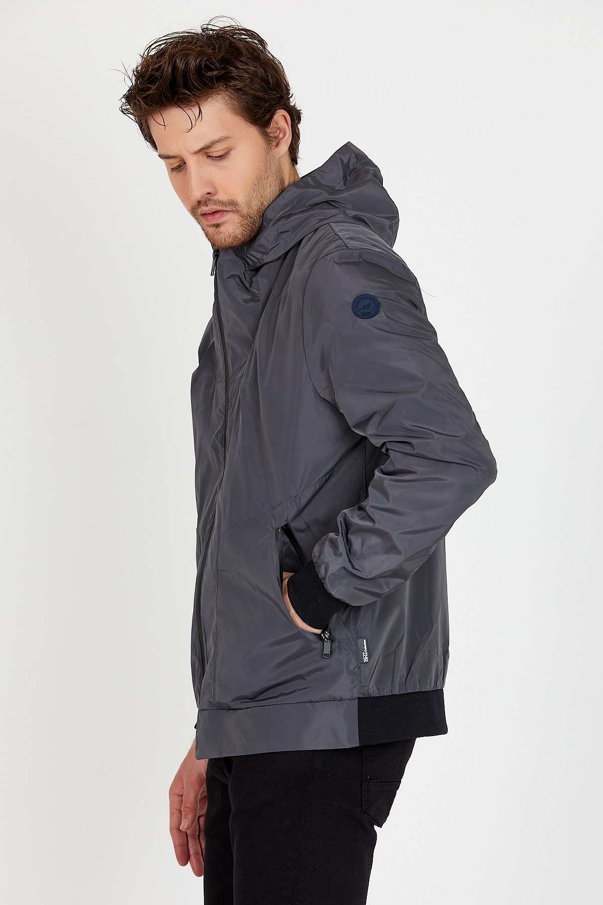 BRZ Collection Özel Kaplamalı Mikro Polyester Erkek Yağmurluk Mont