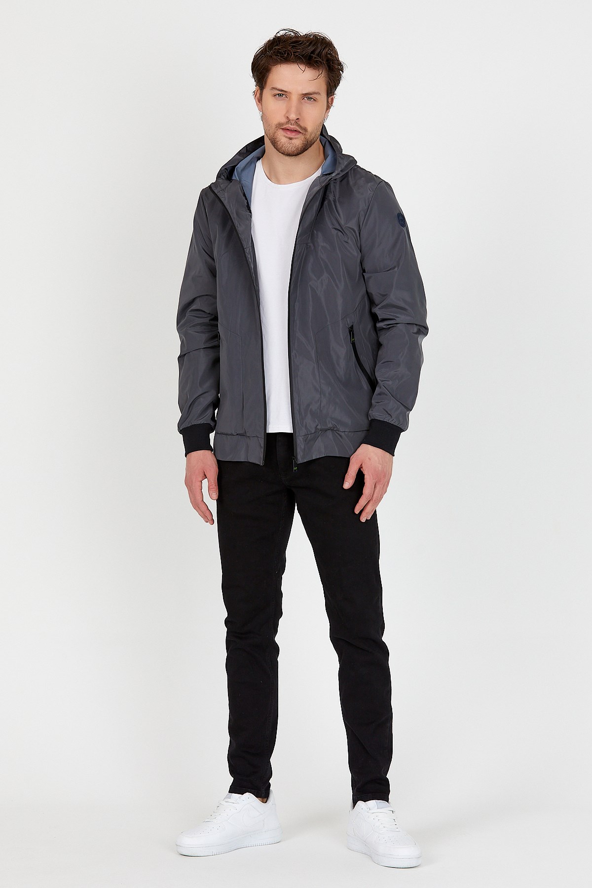 BRZ Collection Özel Kaplamalı Mikro Polyester Erkek Yağmurluk Mont