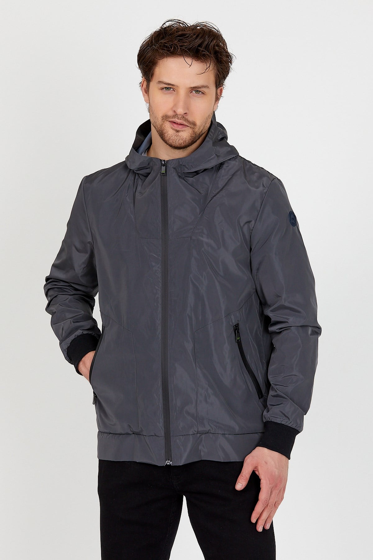 BRZ Collection Özel Kaplamalı Mikro Polyester Erkek Yağmurluk Mont